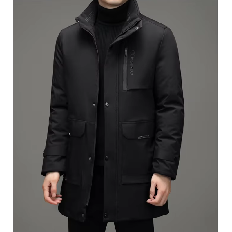 Winterjas Heren met Capuchon en Ritszakken Modehuis-Nederland
