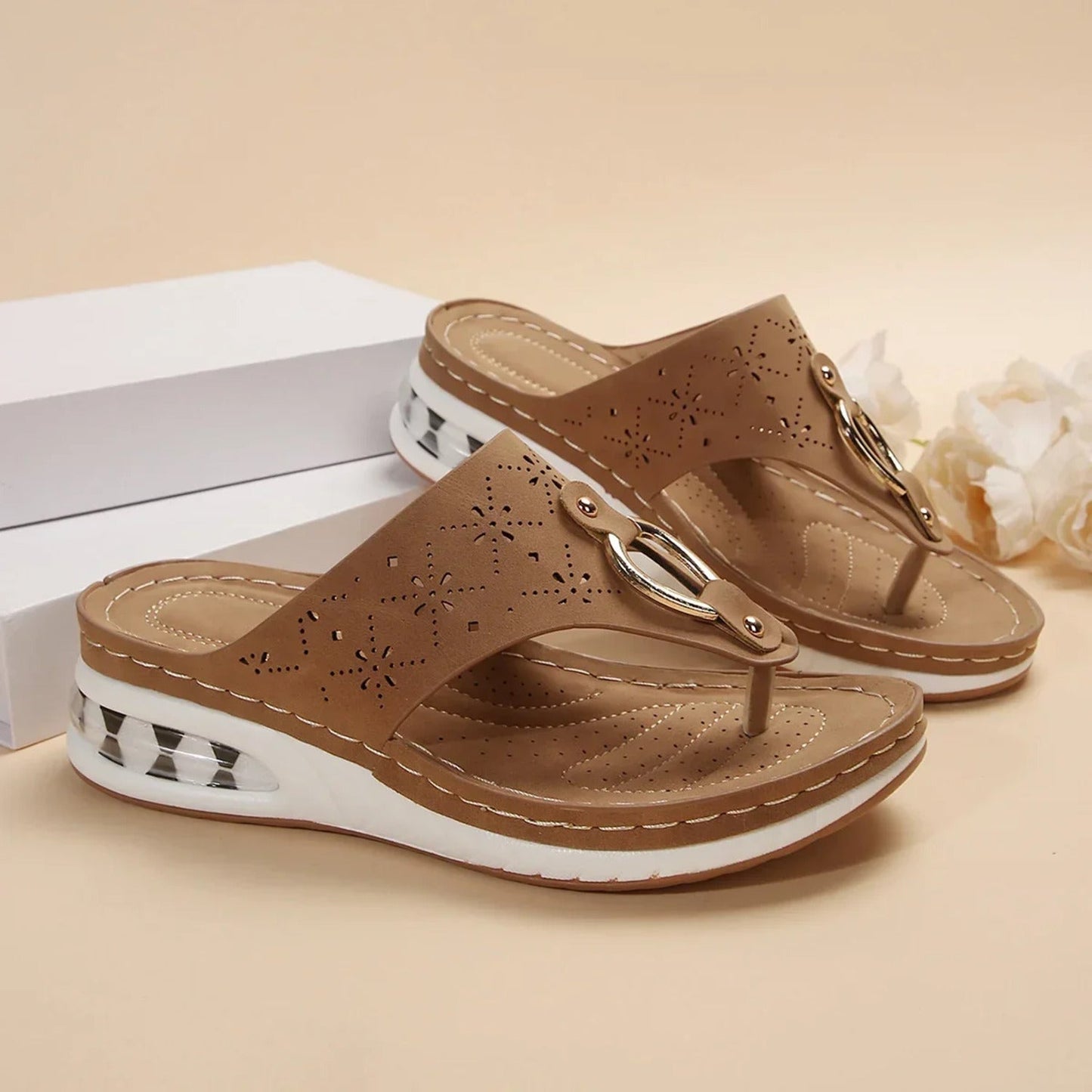 Janine - Orthopedische Slippers met Gesp – Zomer Modehuis-Nederland