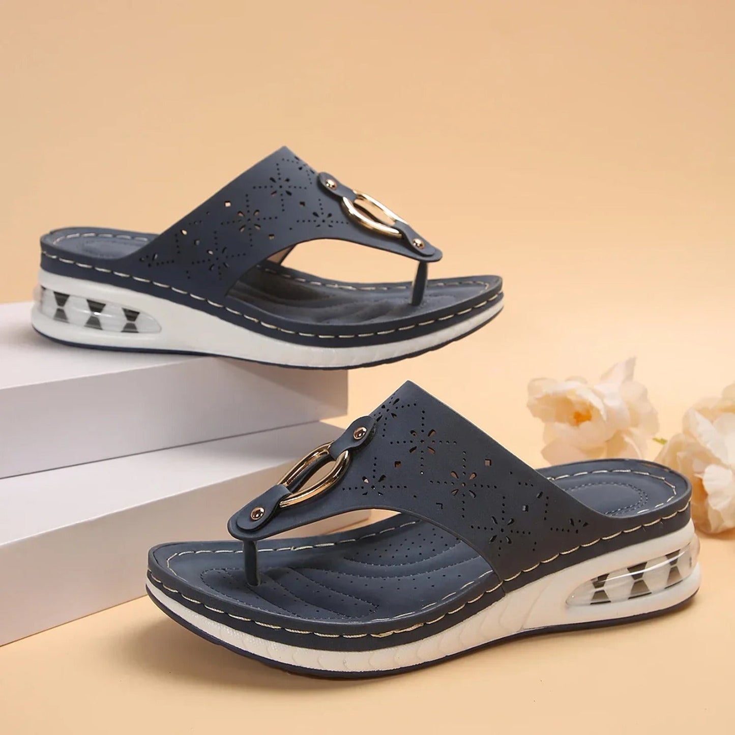 Janine - Orthopedische Slippers met Gesp – Zomer Modehuis-Nederland