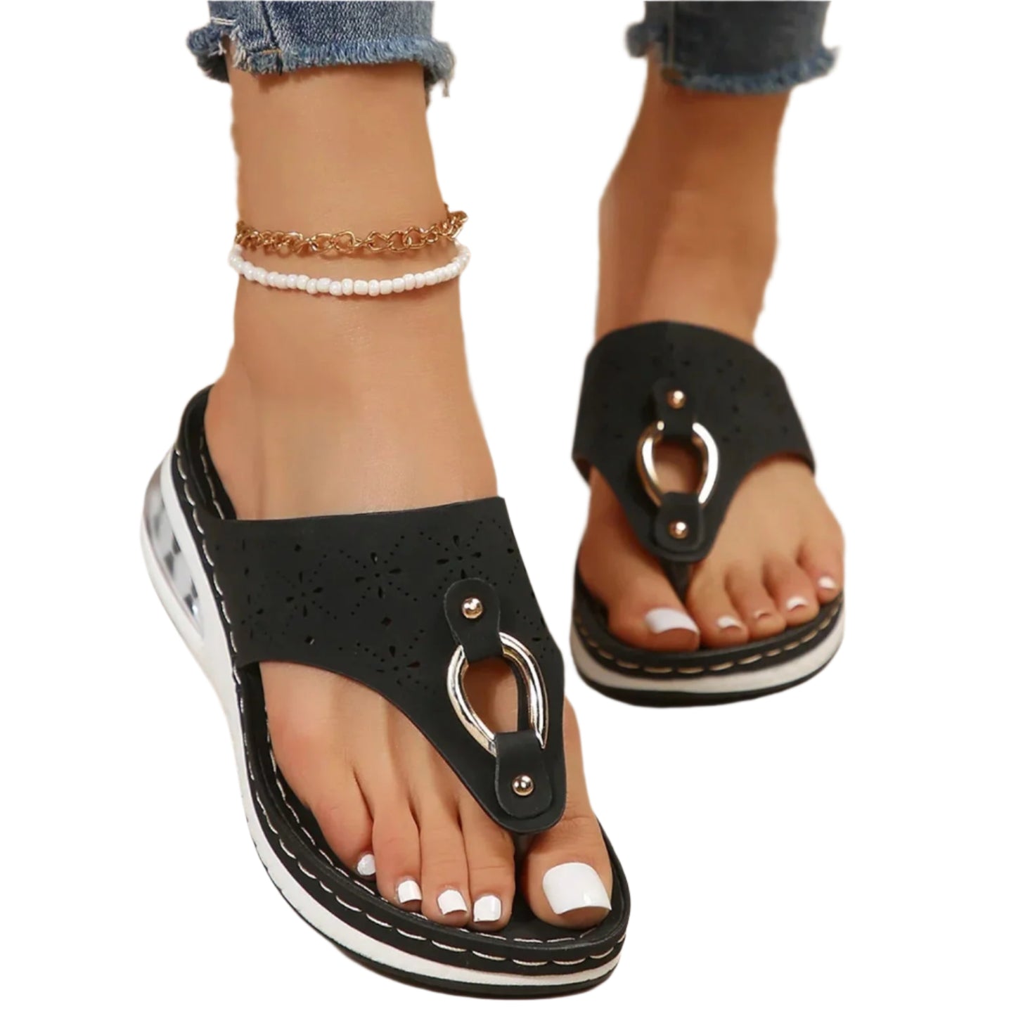 Janine - Orthopedische Slippers met Gesp – Zomer Modehuis-Nederland