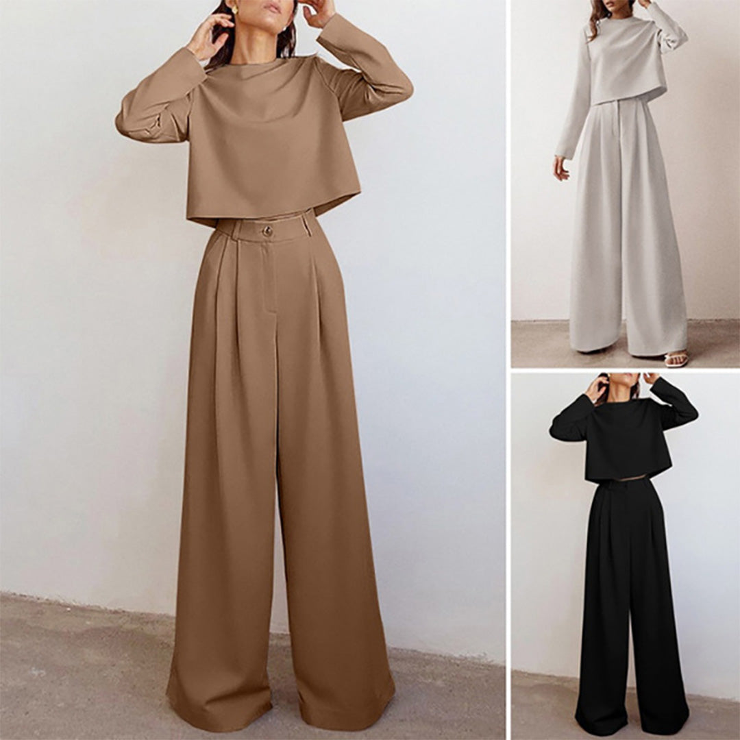 KAMIYAH - Elegante tweedelige palazzo set Modehuis-Nederland