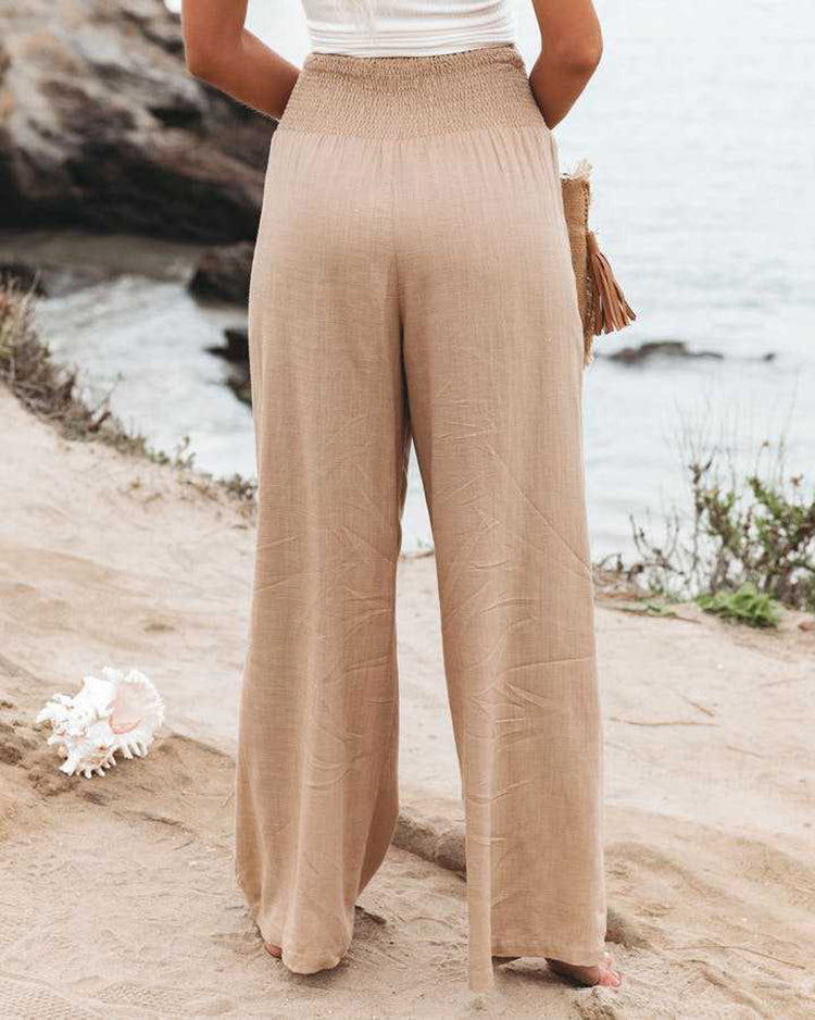ARDEN - Wide Leg Linen Trousers Modehuis-Nederland