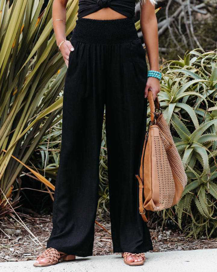 ARDEN - Wide Leg Linen Trousers Modehuis-Nederland