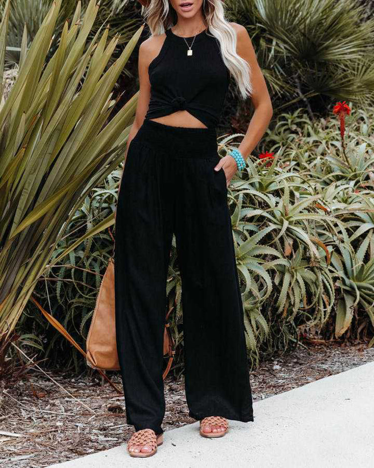 ARDEN - Wide Leg Linen Trousers Modehuis-Nederland