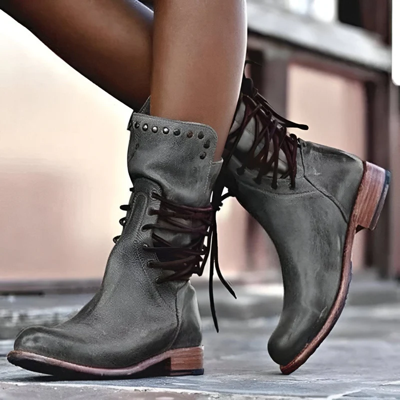 Élise - Bottes en cuir avec lacets Modehuis-Nederland