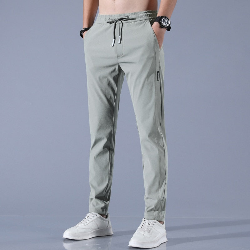 Men’s Jogger Trousers - Slim Tapered Fit - Elastic Waistband with Drawstring - Breathable Modehuis-Nederland
