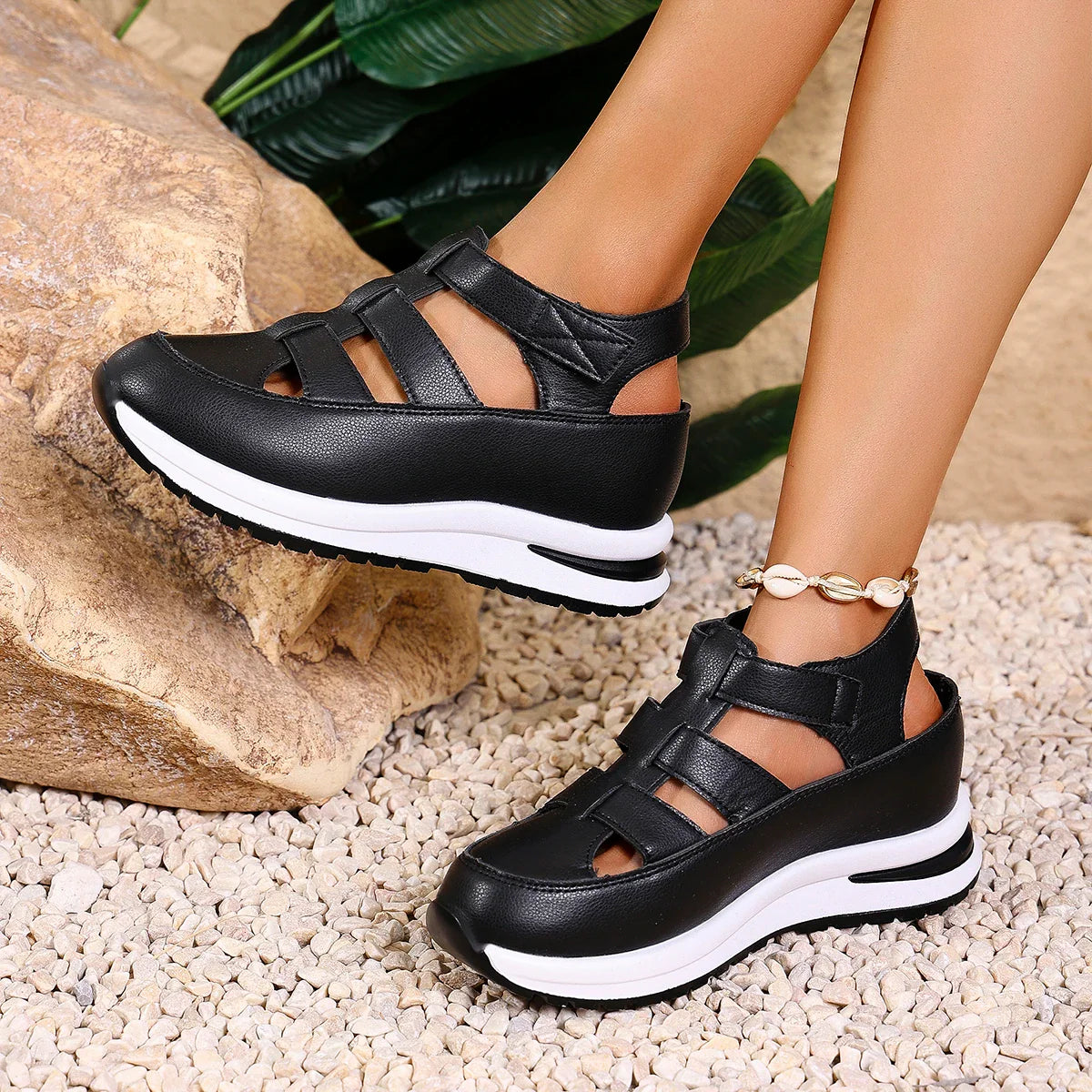Valeriaâ„¢ | Comfortabele sandalen met klittenbandsluiting Modehuis-Nederland