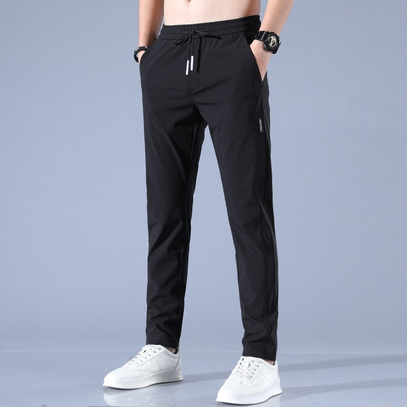 Men’s Jogger Trousers - Slim Tapered Fit - Elastic Waistband with Drawstring - Breathable Modehuis-Nederland