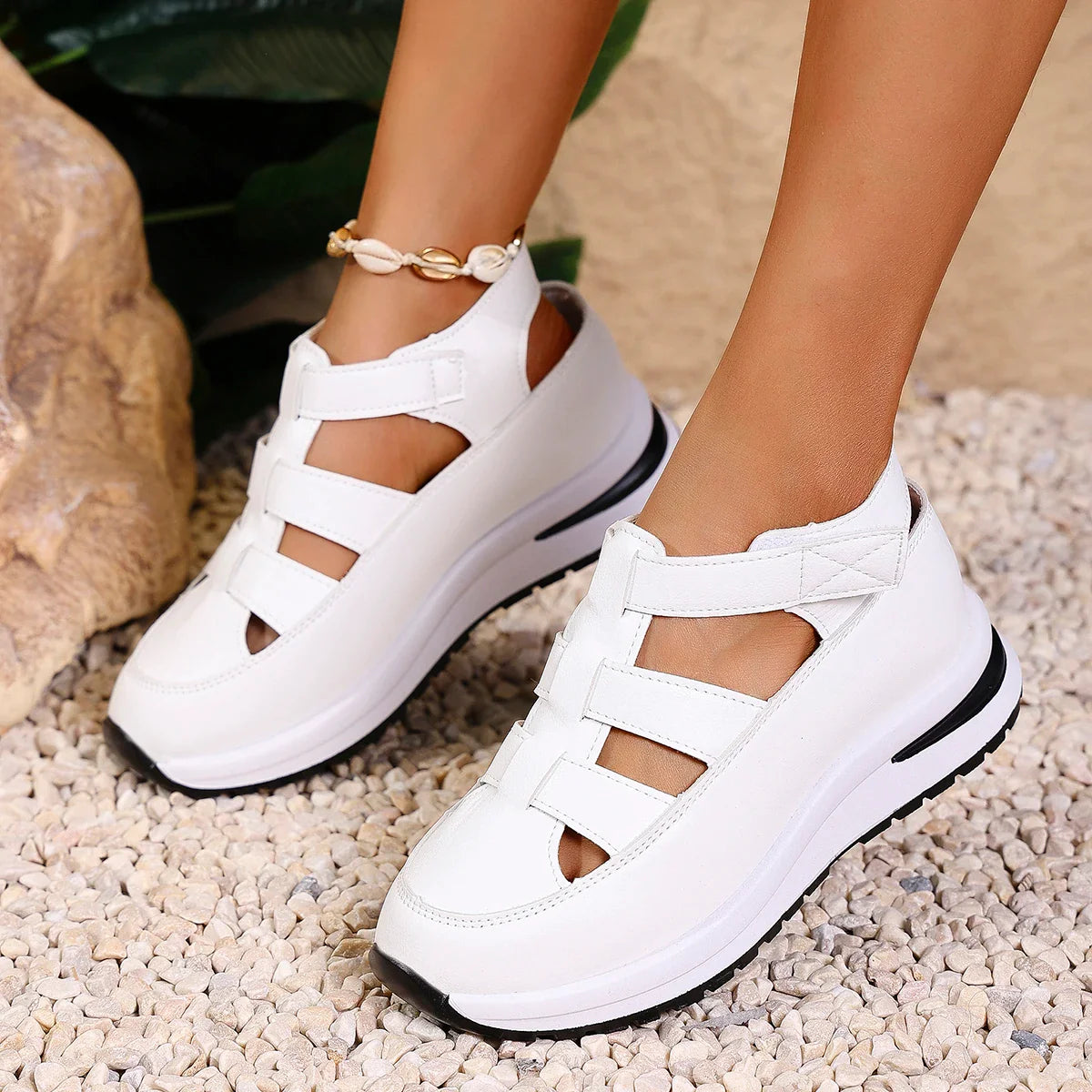 Valeriaâ„¢ | Comfortabele sandalen met klittenbandsluiting Modehuis-Nederland