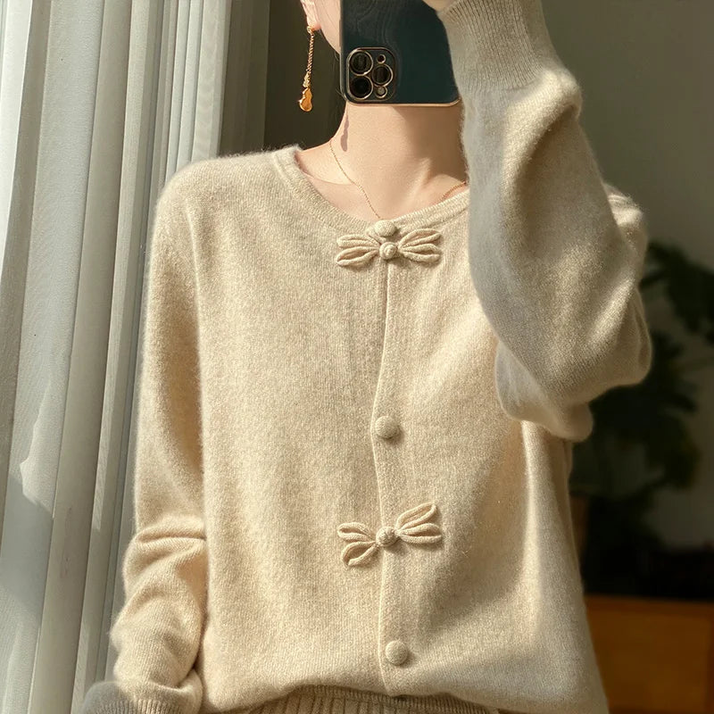 BELLAâ„¢ - Chic Bow Cardigan Modehuis-Nederland
