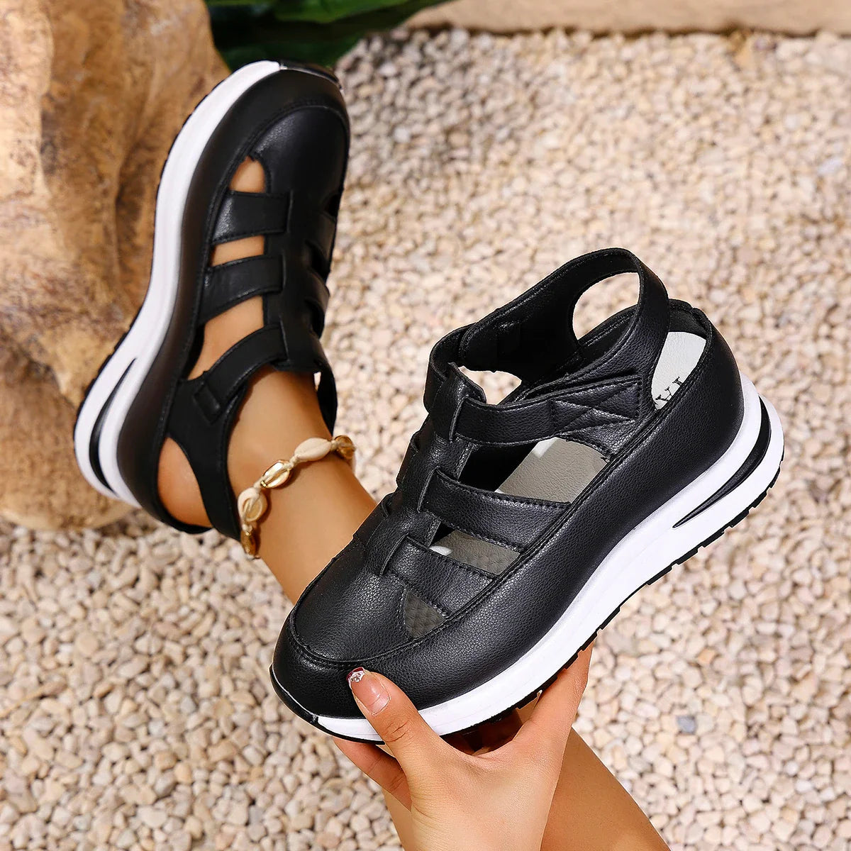 Valeriaâ„¢ | Comfortabele sandalen met klittenbandsluiting Modehuis-Nederland