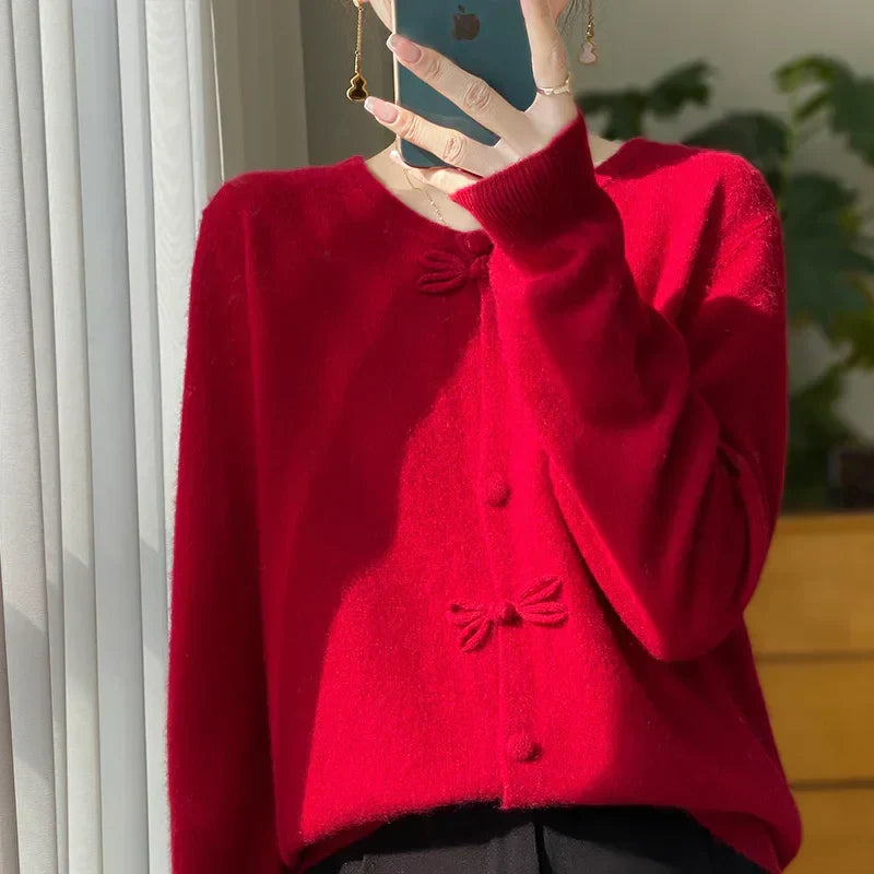BELLAâ„¢ - Chic Bow Cardigan Modehuis-Nederland
