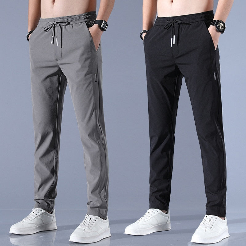 Men’s Jogger Trousers - Slim Tapered Fit - Elastic Waistband with Drawstring - Breathable Modehuis-Nederland