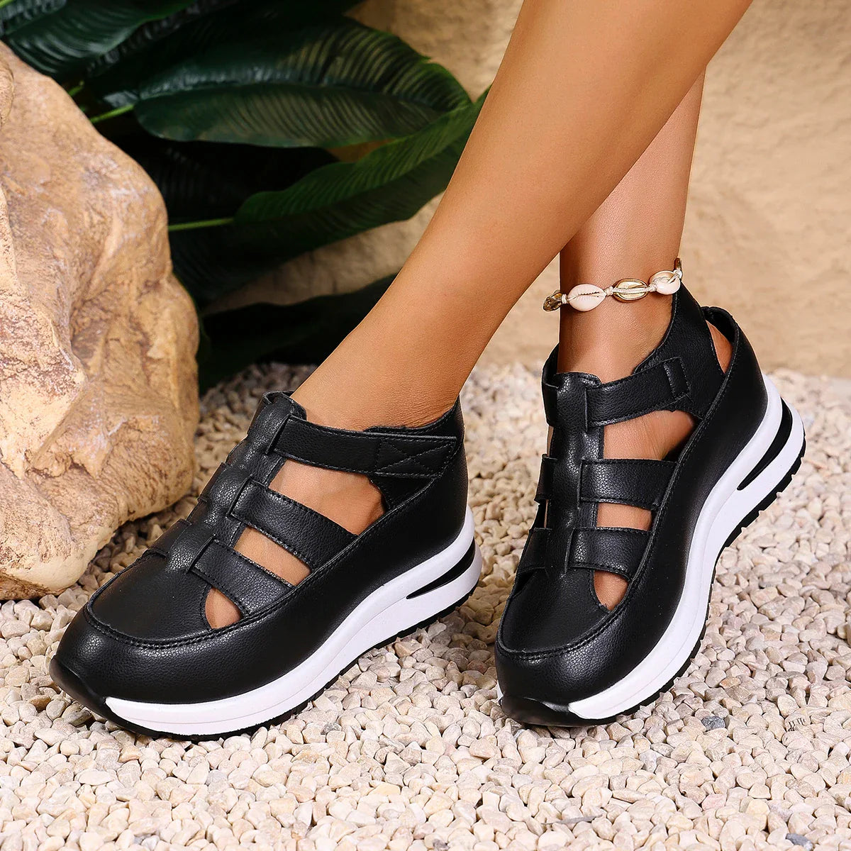 Valeriaâ„¢ | Comfortabele sandalen met klittenbandsluiting Modehuis-Nederland