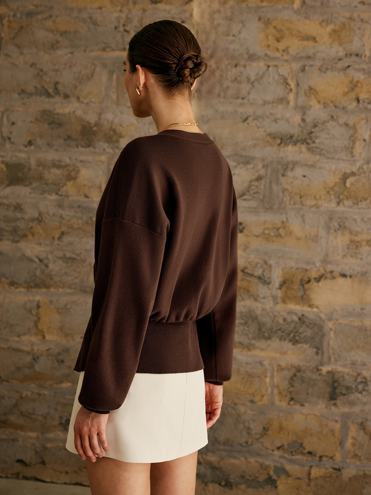 Golden Button Plain Cardigan Modehuis-Nederland