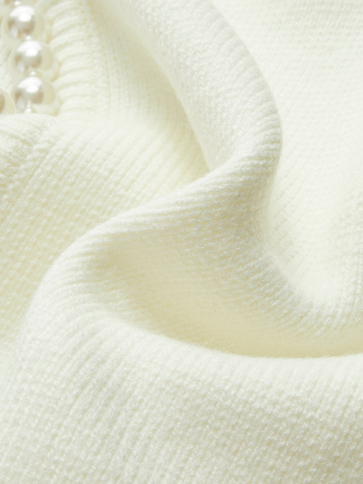 Pearl Trim Ripped Hem Cardigan Modehuis-Nederland