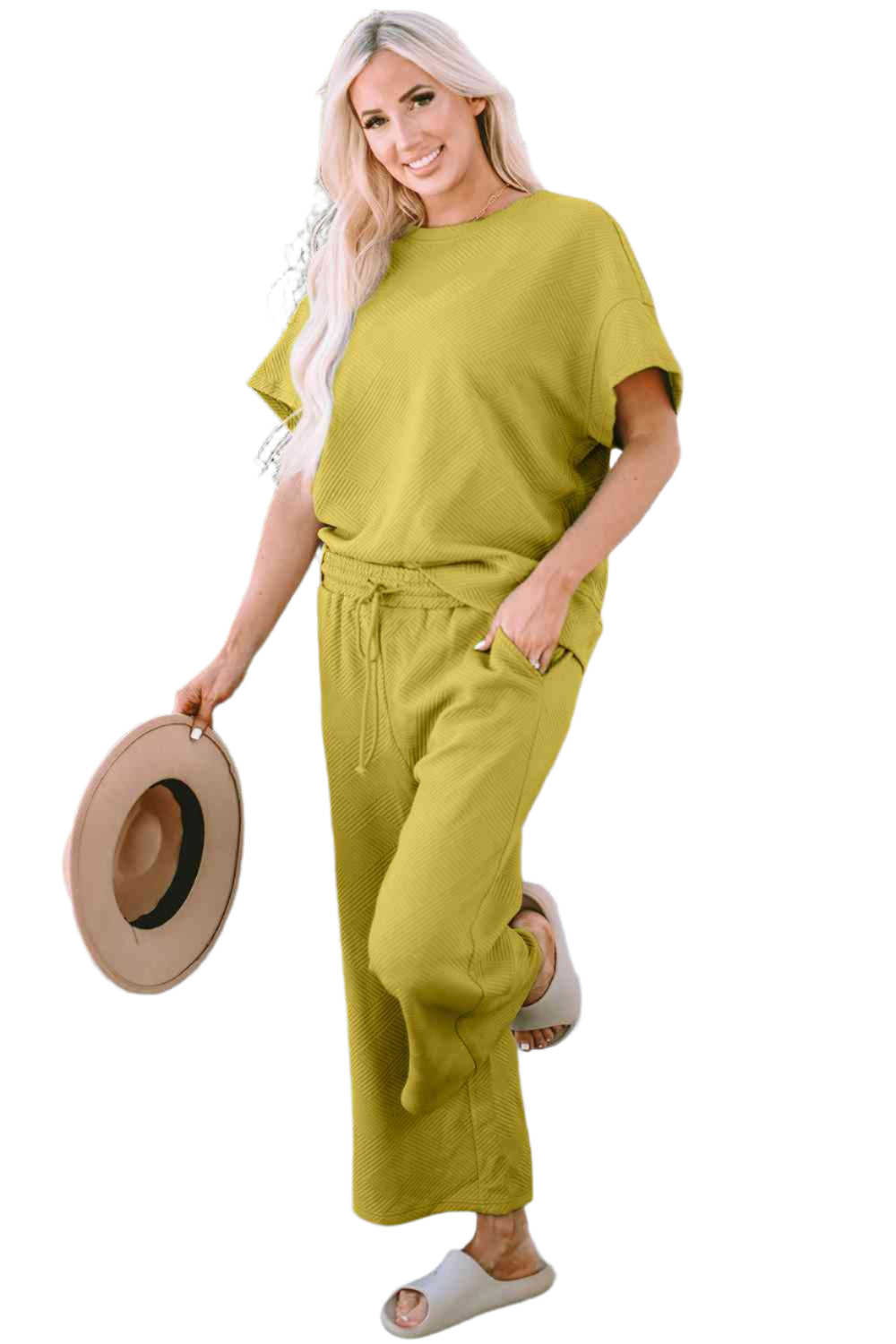 2-Delige Lounge Set | T-shirt en Broek met Strikceintuur Modehuis-Nederland