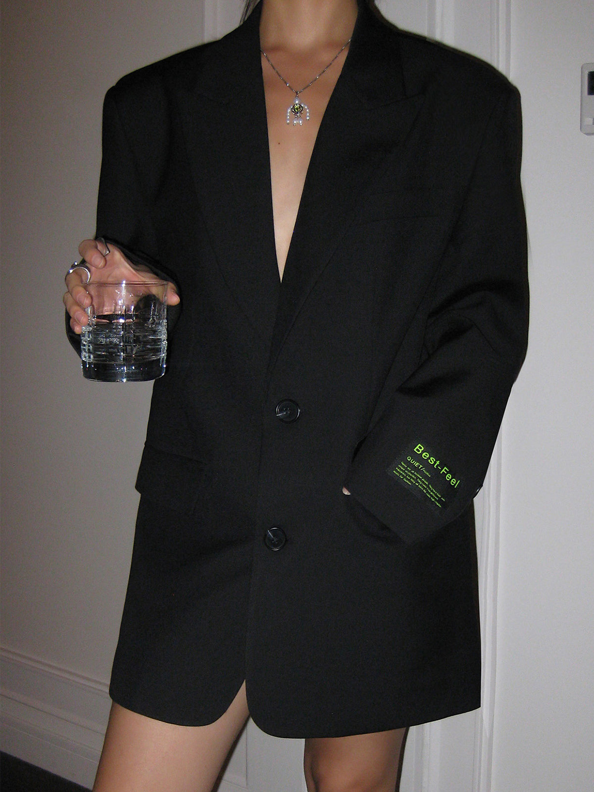 Ivy – Oversized Klassieke Blazer Jurk met Revers, Knopen en Zakken Modehuis-Nederland