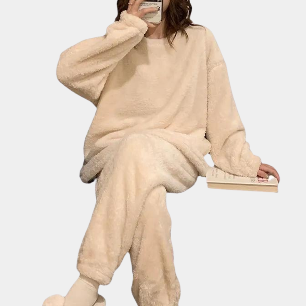 Warme pyjamaset voor dames Modehuis-Nederland