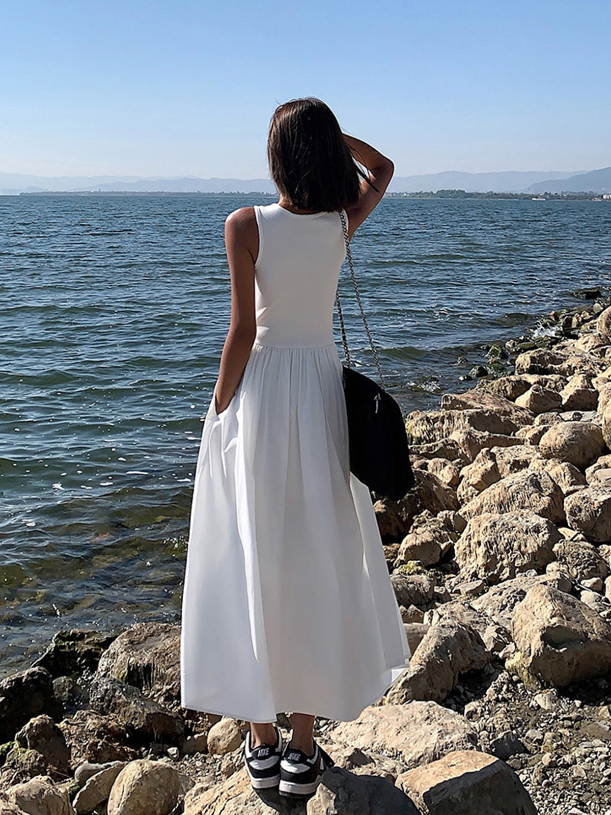 Leisure Crew Neck Long Dress Modehuis-Nederland