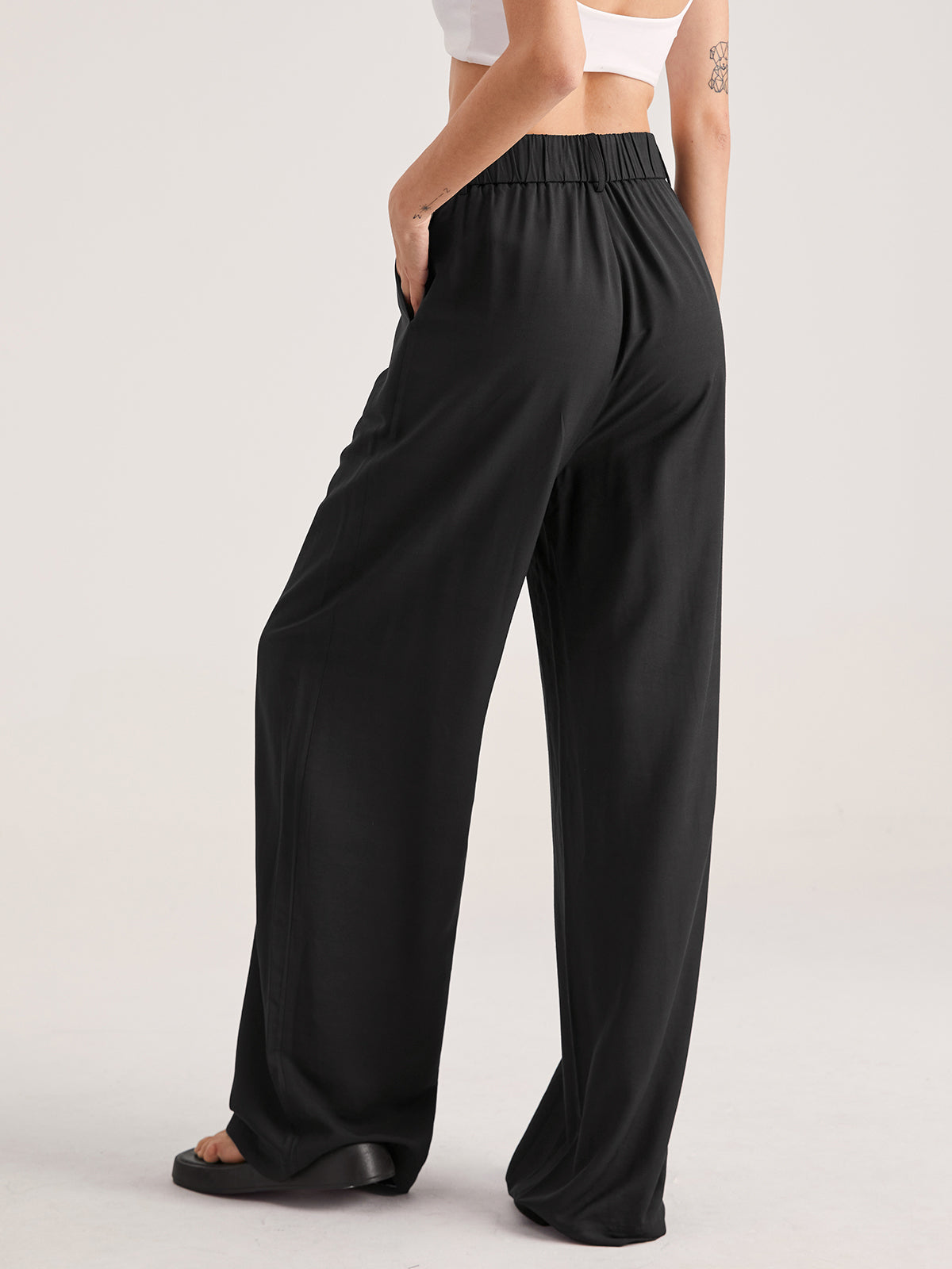 Oversized High Waisted Pleat Front Trousers Modehuis-Nederland