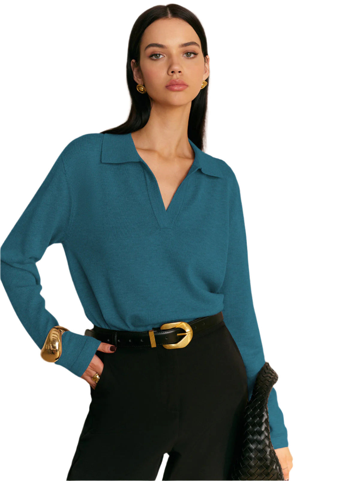 Leisure Collared Pullover Sweater Modehuis-Nederland