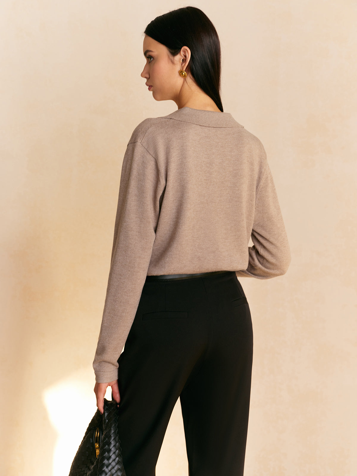 Leisure Collared Pullover Sweater Modehuis-Nederland
