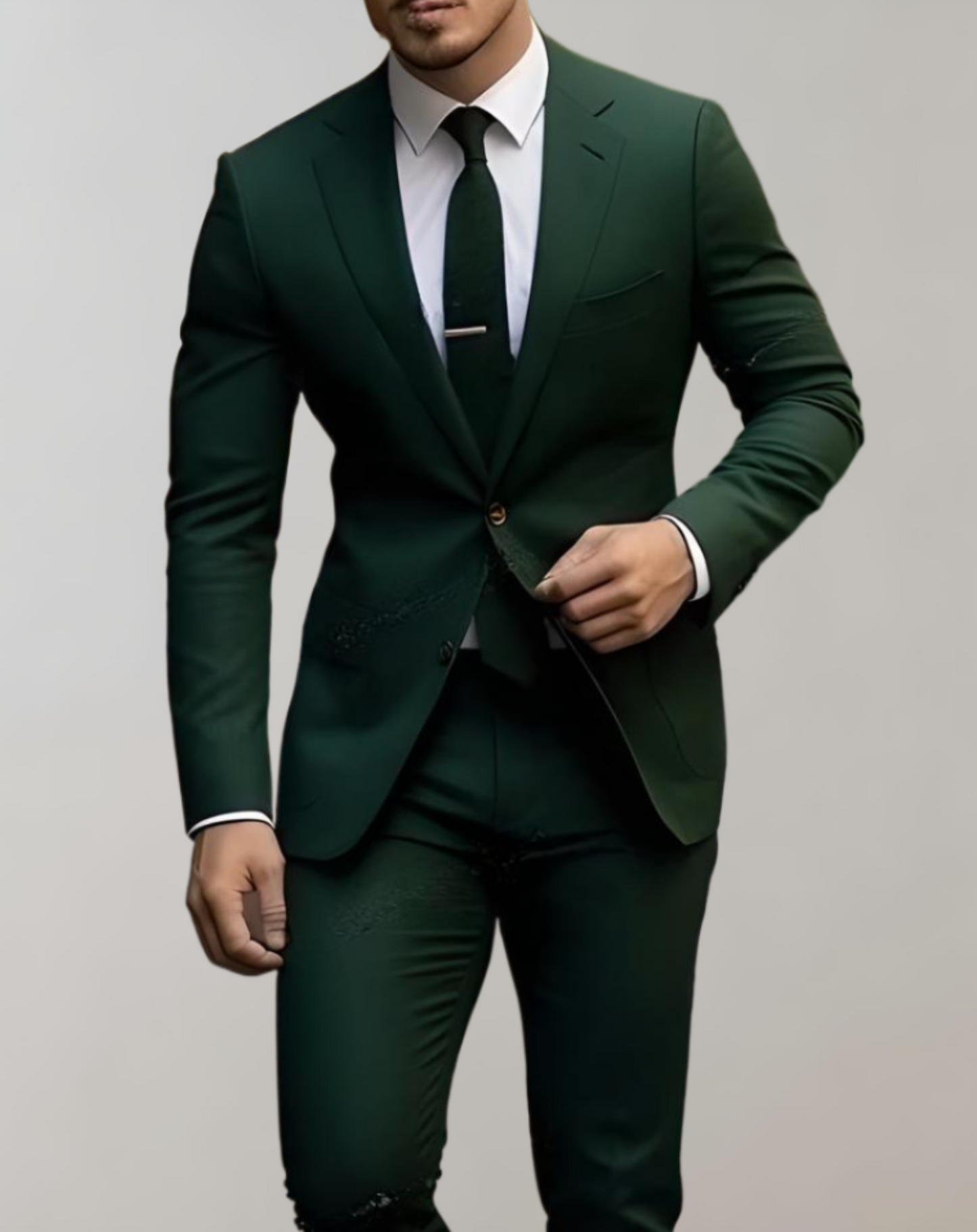 2-Piece Set of Men’s Suit with Single Collar and Formal Trousers Modehuis-Nederland