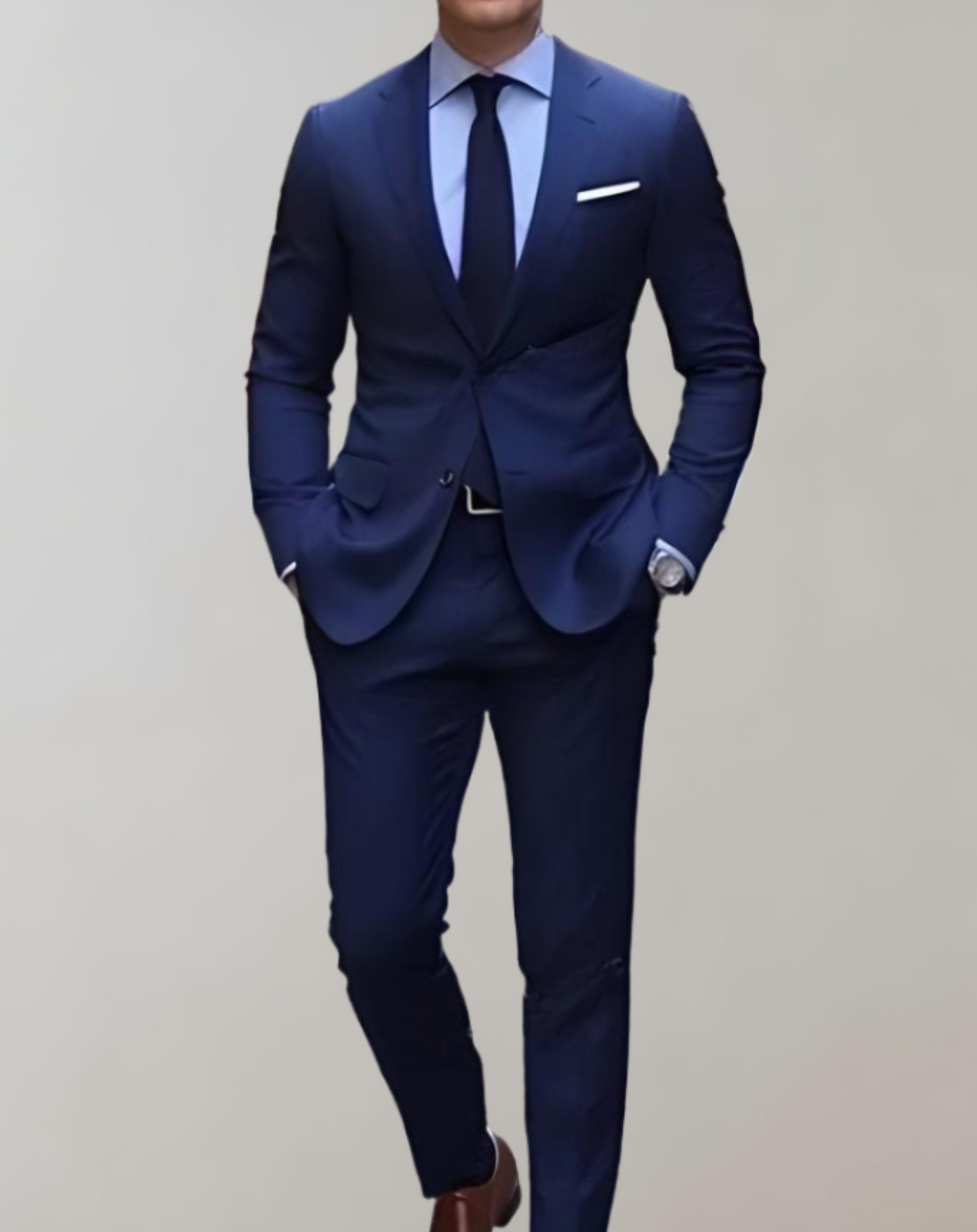 2-Piece Set of Men’s Suit with Single Collar and Formal Trousers Modehuis-Nederland