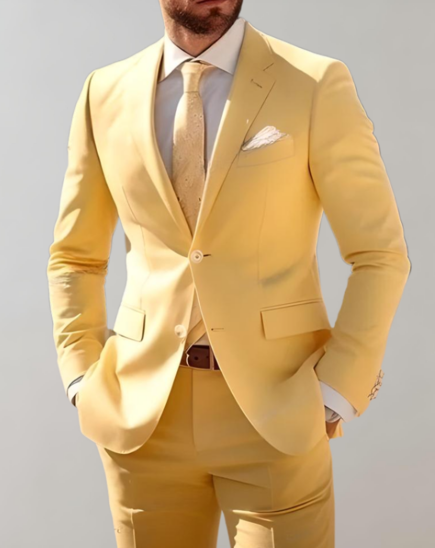 2-Piece Set of Men’s Suit with Single Collar and Formal Trousers Modehuis-Nederland