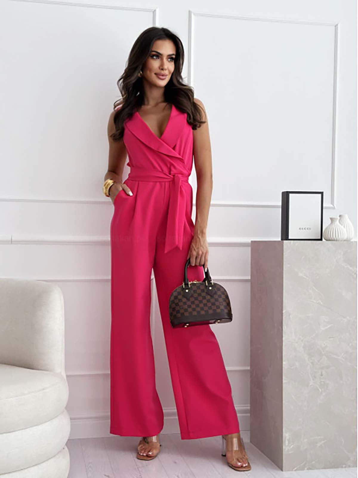 Xora| Mouwloze Jumpsuit met Riem voor Dames Modehuis-Nederland