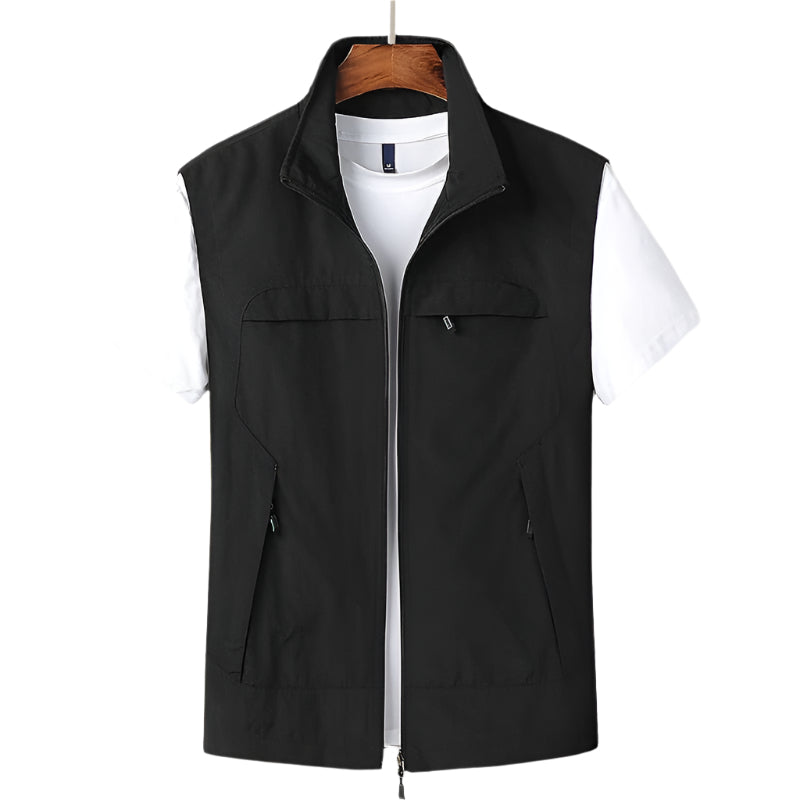 Short-sleeve cardigan vest for men Modehuis-Nederland