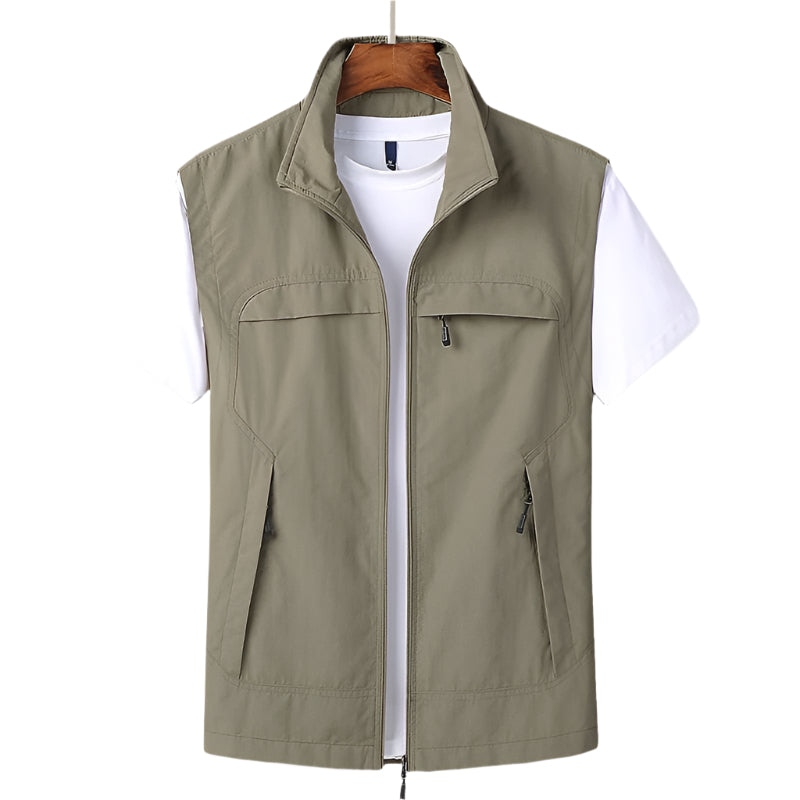 Short-sleeve cardigan vest for men Modehuis-Nederland