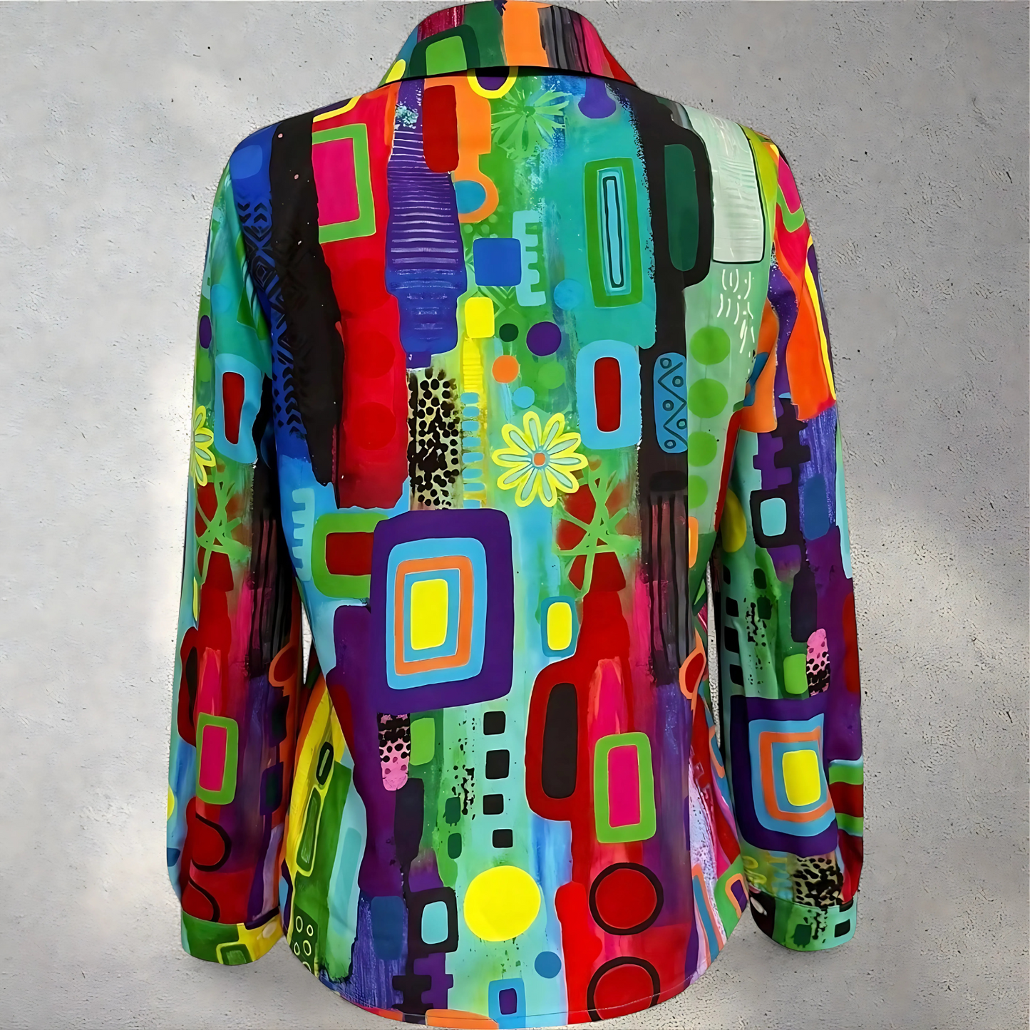 Zaya | Kleurrijke Blouse met Artistieke Print Modehuis-Nederland