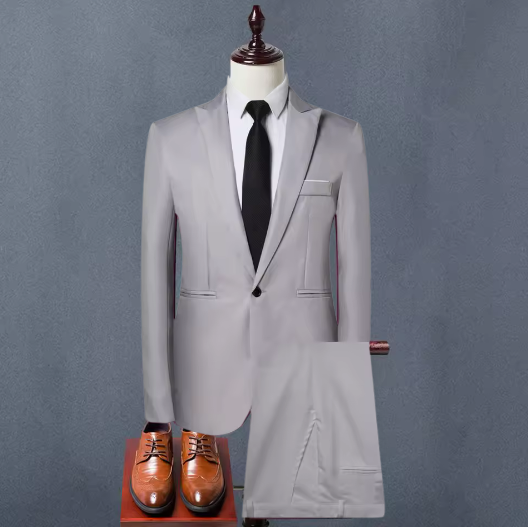 Quentijn | Heren getailleerde blazer met enkele knoopsluiting en klassieke revers Modehuis-Nederland