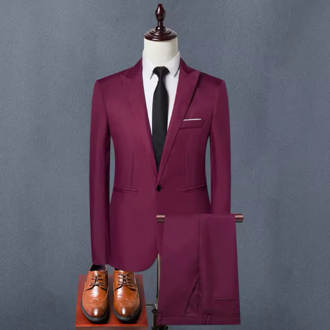 Quentijn | Heren getailleerde blazer met enkele knoopsluiting en klassieke revers Modehuis-Nederland