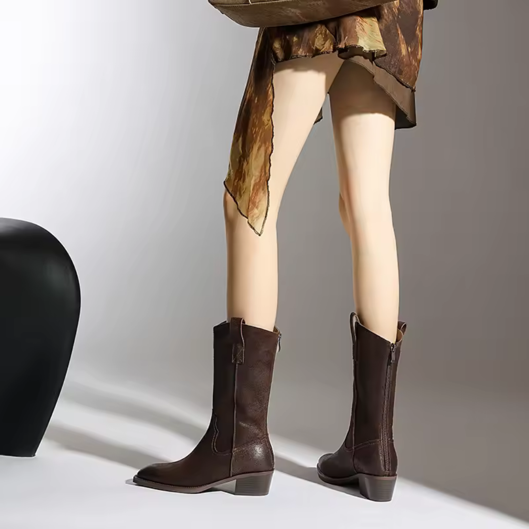 Roosy | Dames western mid-calf laarzen Modehuis-Nederland