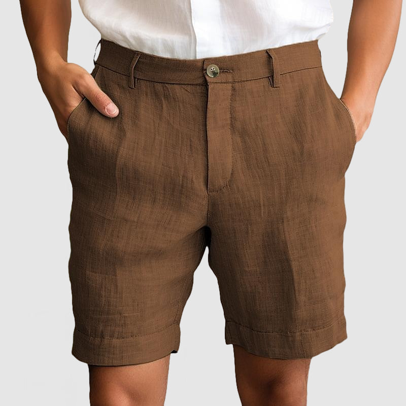 Heren Casual Katoenen Linnen Shorts Modehuis-Nederland