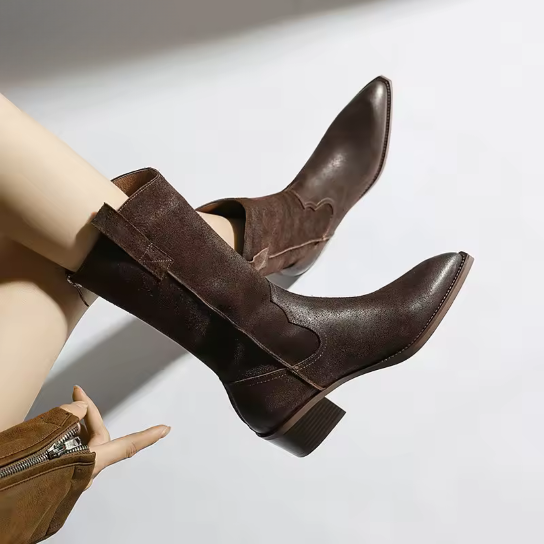 Roosy | Dames western mid-calf laarzen Modehuis-Nederland