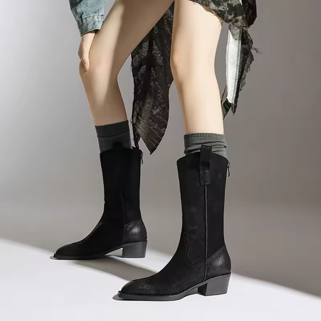 Roosy | Dames western mid-calf laarzen Modehuis-Nederland