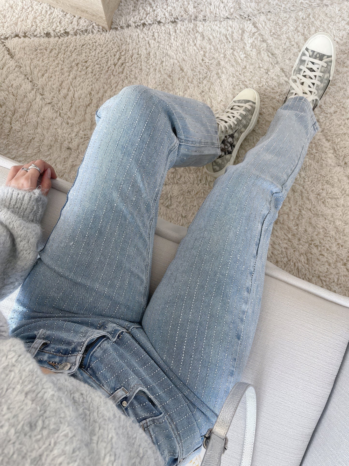 Jeans Dames Denim met Glitter Pailletten – Zoë Modehuis-Nederland
