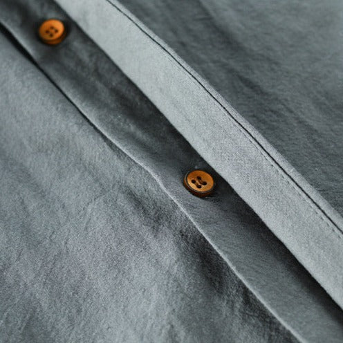 Men's slim fit shirt with stand-up collar and long sleeves Modehuis-Nederland