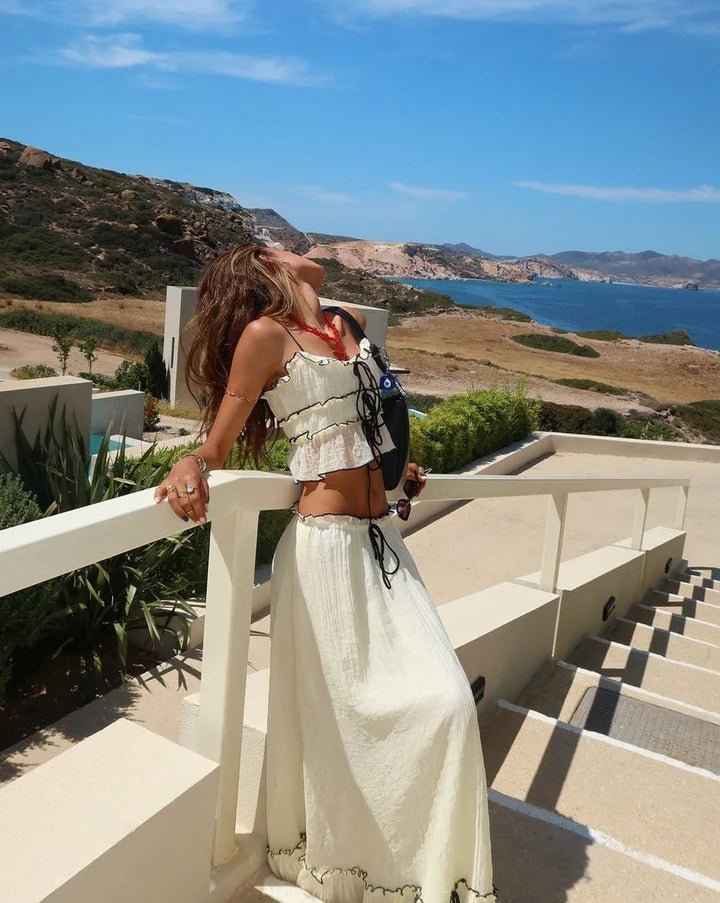 Sofia – Zweiteiliges Boho-Set mit Rüschen und Schnürdetails Modehuis-Nederland