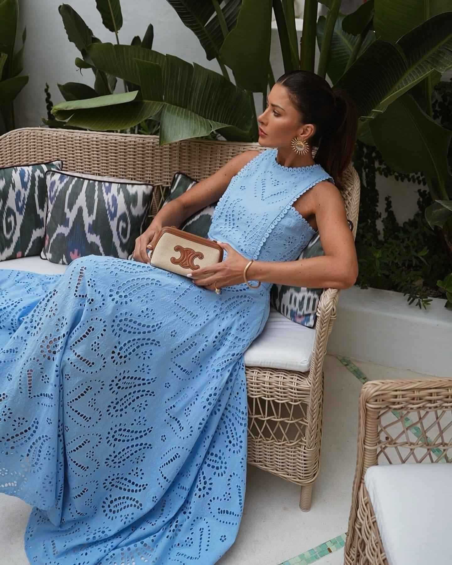 Amara – Zweiteiliges Sommer-Set mit Cut-out-Stickerei und Maxi-Rock Modehuis-Nederland