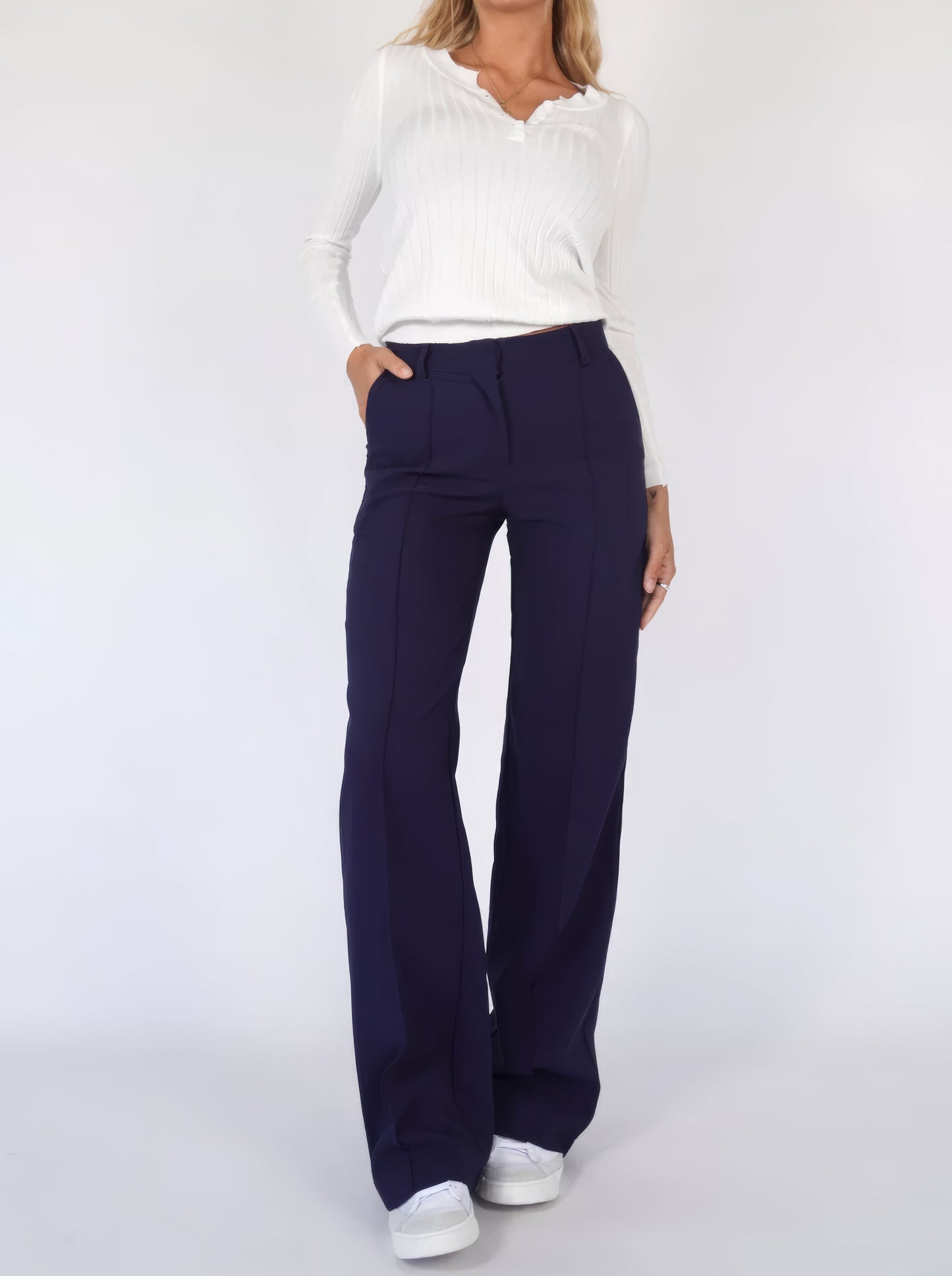Ozélie | Elegante Comfortabele Wijde Broek Dames - Regular Fit - Luxe Comfort - Essential Elegance Modehuis-Nederland