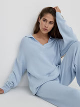 Zweiteiliges Set mit Pullover und weiter Hose Modehuis-Nederland