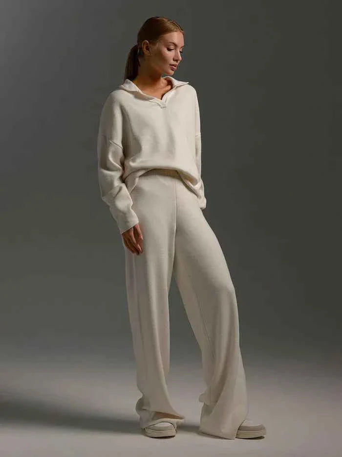 Zweiteiliges Set mit Pullover und weiter Hose Modehuis-Nederland