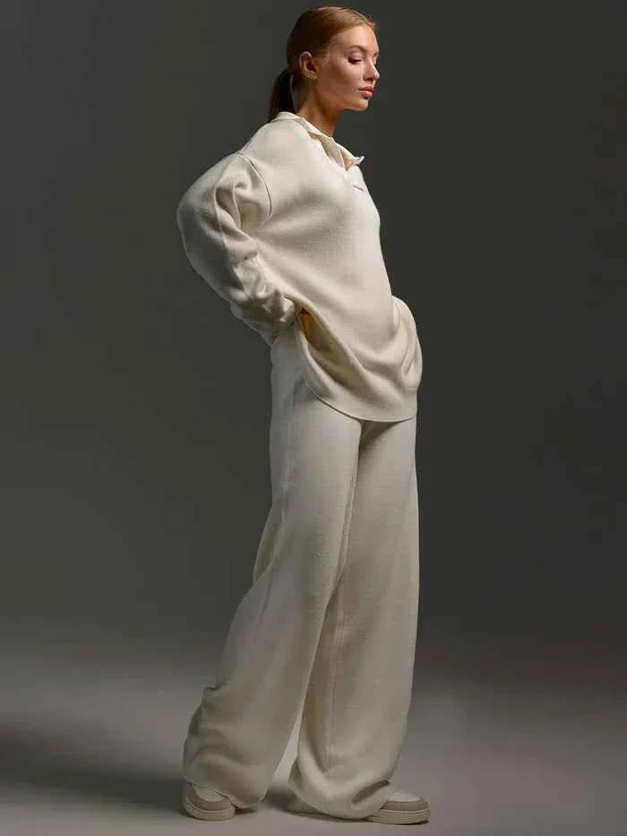 Zweiteiliges Set mit Pullover und weiter Hose Modehuis-Nederland