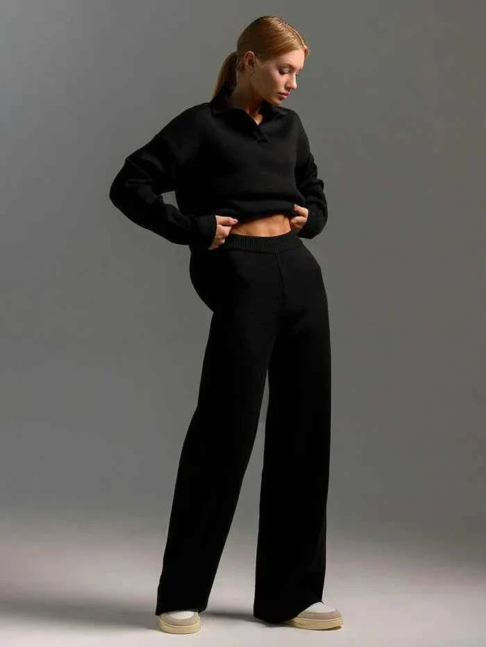 Zweiteiliges Set mit Pullover und weiter Hose Modehuis-Nederland