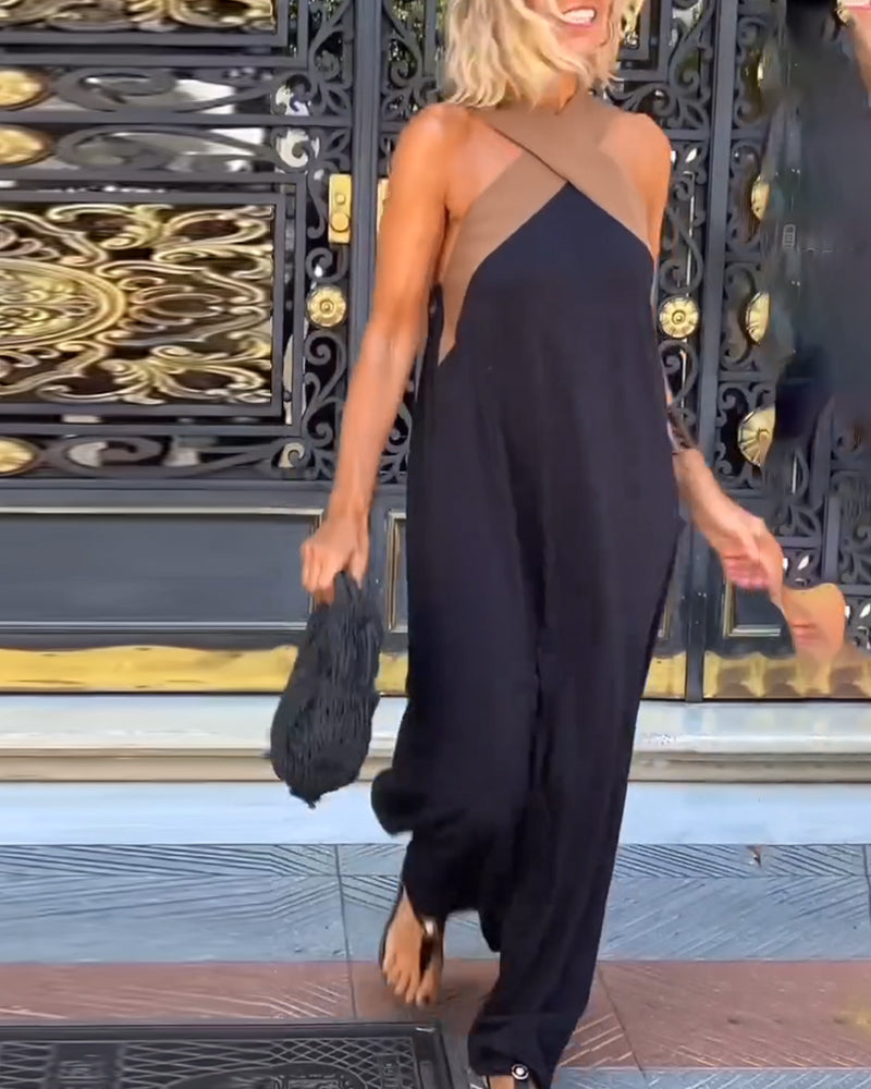 Nicole - Stylish Crossover Neckline Dress Modehuis-Nederland
